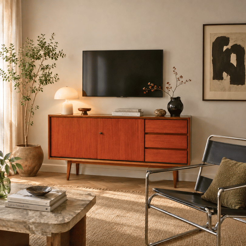 Dressoir, hout | jaren ‘60 - Afbeelding 7