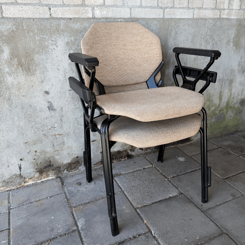 Set van 6 stoelen en 2 tafels, octogonaal – Fröscher | jaren ‘80 - Afbeelding 7