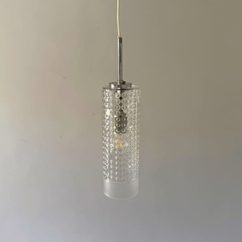 Hanglamp, bubbelglas cilinder – Peill &Putzler *5 stuks* | jaren ‘60