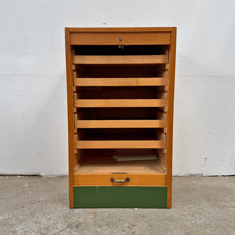 Roldeurkastje – halfhoog, hout | jaren ‘50 - Afbeelding 2