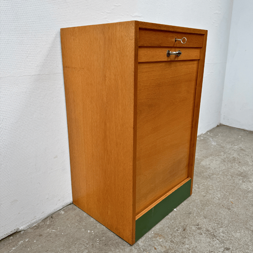 Roldeurkastje – halfhoog, hout | jaren ‘50 - Afbeelding 3
