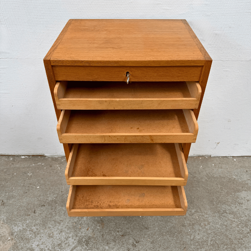 Roldeurkastje – halfhoog, hout | jaren ‘50 - Afbeelding 6