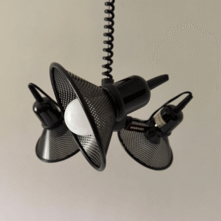 Hanglamp zwart, 3x spot – Brilliant Leuchten | jaren ‘80