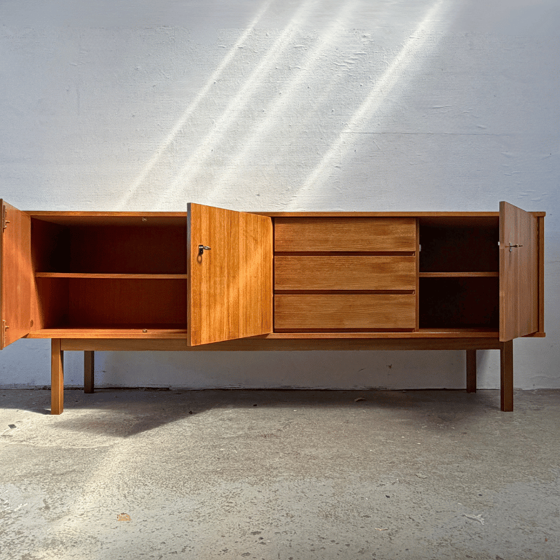Dressoir, hout – Franke, 200cm | jaren ‘60 - Afbeelding 2