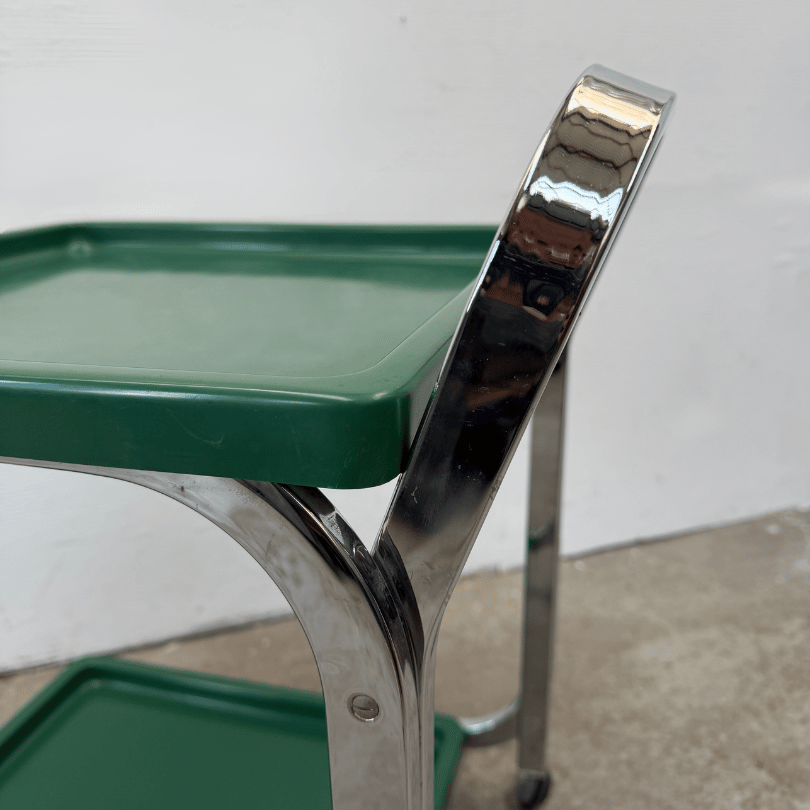 Serveerwagen Space Age - groen, chroom | jaren ’70 - Afbeelding 3