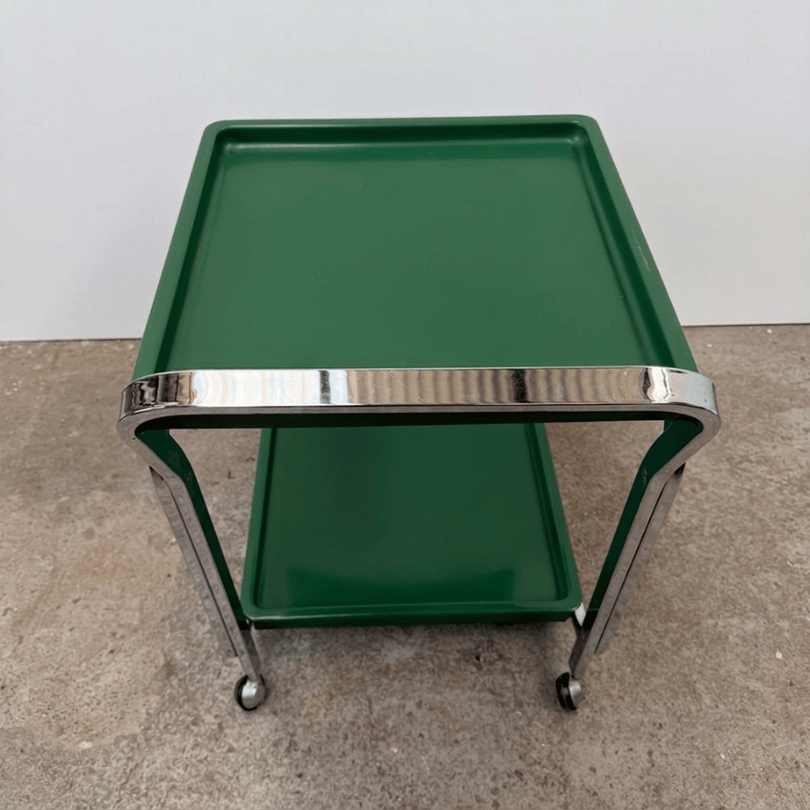 Serveerwagen Space Age - groen, chroom | jaren ’70 - Afbeelding 4