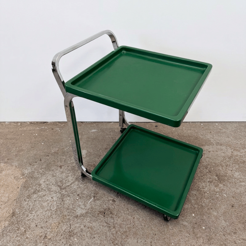 Serveerwagen Space Age - groen, chroom | jaren ’70 - Afbeelding 5
