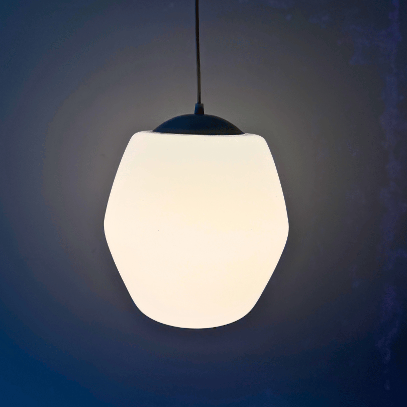 Hanglamp Opaline glas - Philips *2 stuks* | jaren ‘60 - Afbeelding 2