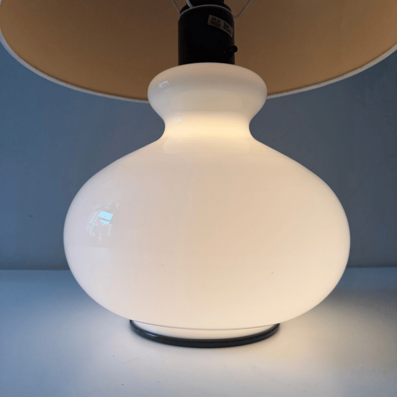 Tafellamp glas, verlichte voet – Dijkstra | jaren ‘60 - Afbeelding 3
