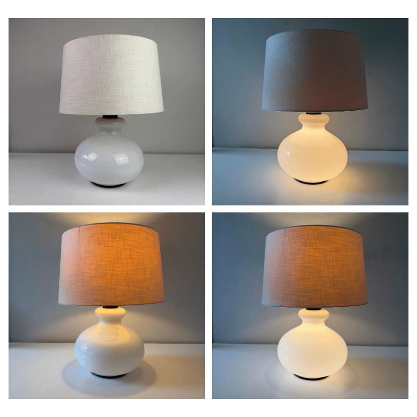 Tafellamp glas, verlichte voet – Dijkstra | jaren ‘60 - Afbeelding 5