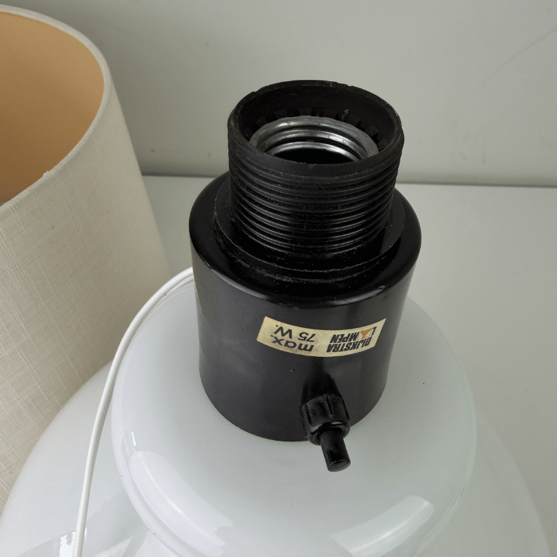 Tafellamp glas, verlichte voet – Dijkstra | jaren ‘60 - Afbeelding 6