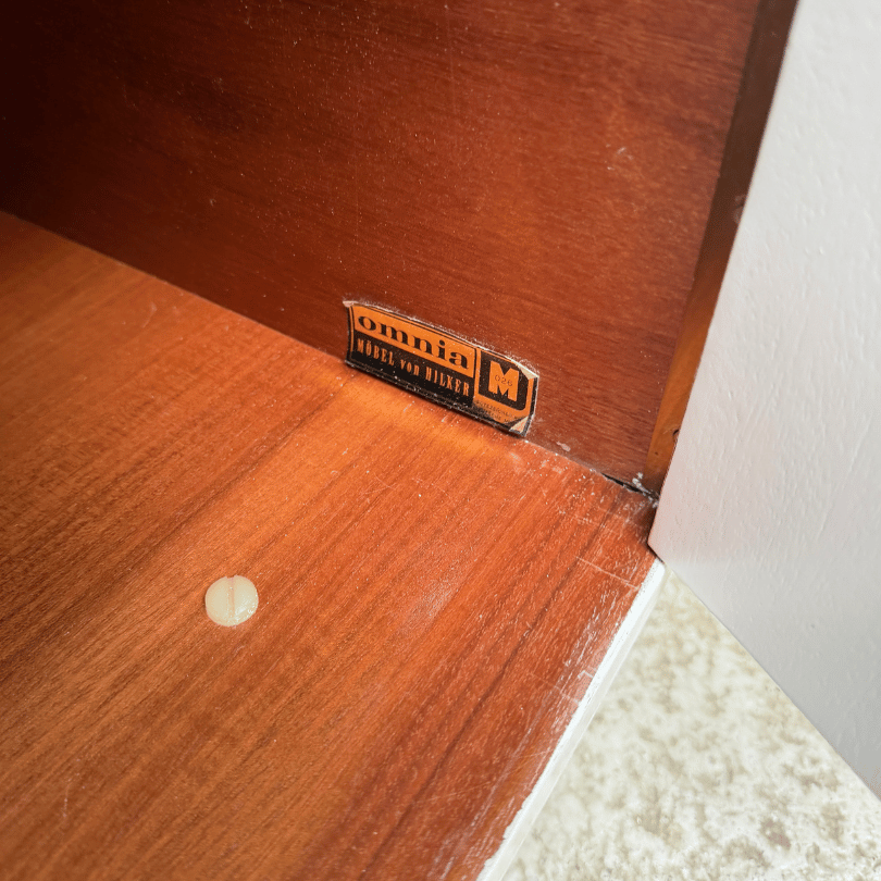 Wandkast zwart / wit – Hilker, Omnia | jaren ‘60 - Afbeelding 4